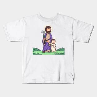 Jesus And Saint Joseph Kids T-Shirt